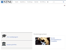 Tablet Screenshot of ntnu.no